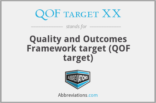 QOF target XX - Quality and Outcomes Framework target (QOF target)